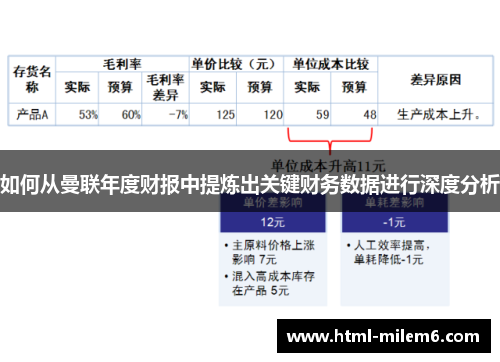 如何从曼联年度财报中提炼出关键财务数据进行深度分析