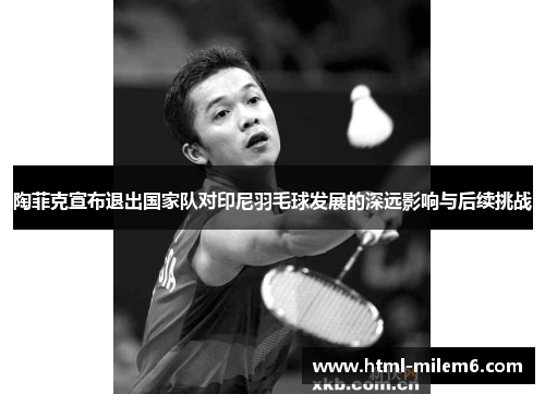 陶菲克宣布退出国家队对印尼羽毛球发展的深远影响与后续挑战